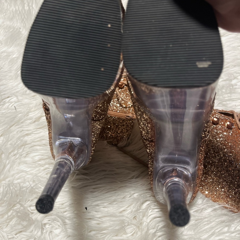 Rose gold glitter platform adore pleasers - Picture 4 of 8